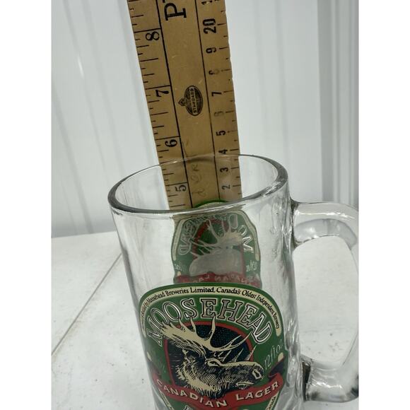 Moosehead Brewery Beer Stein 5 1/2" Glass Handle 1990 Canadian‎ Lager Mug Vtg - Picture 3 of 3